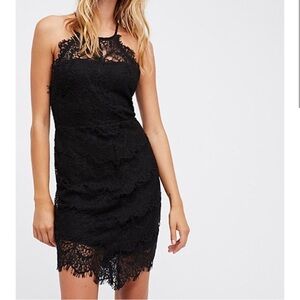 Free People Black Lace dress